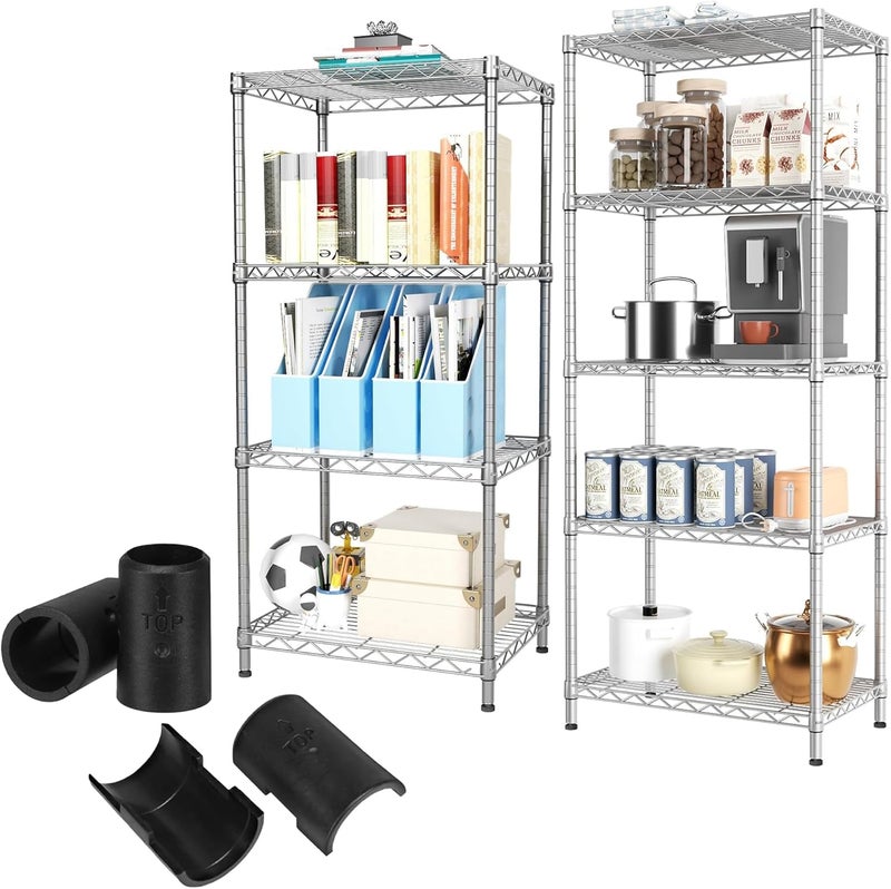 Sevici 50 Pack Wire Shelf Clips Wire Shelf Locking Clips for 1 in. Posts 25 Pairs of Black Shelf Sleeves, Replacement Plastic Accessory Parts for Wire Shelving Systems - Image 4